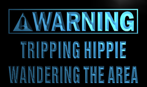 Warning Tripping Hippie Neon Light Sign